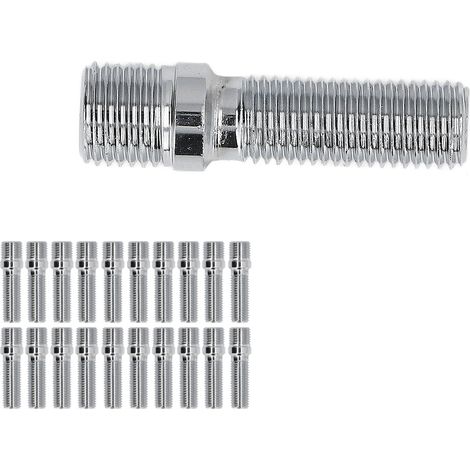 20 Radbolzen-Adapter (32 mm) für Audi TT, A3, S3, A4, S4, A5, S5, A6, S6, A7, S7, A8, Q5, Q7, SQ5, Gewinde M14x1,5 auf M12x1,5, 20-teiliges Set