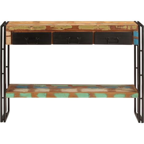 Konsolentisch 110x30x76 cm aus recyceltem Massivholz