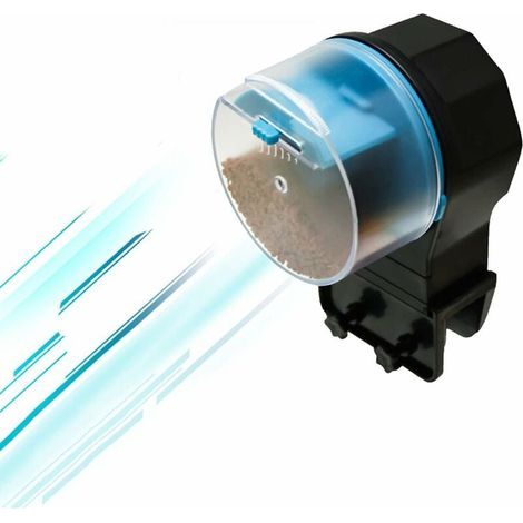 Mangeoire Intelligente pour Poissons d'Aquarium, Alimentateur de Minuterie de Réservoir d'Aquarium de Vacances, Distributeur de Nourriture pour Poissons Programmable (Bleu) (1/5)