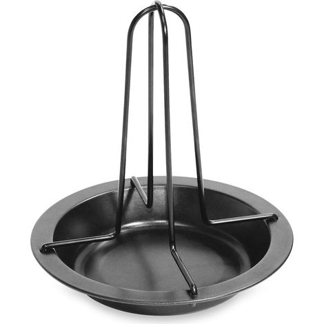 Filiyano – support à poulet – Accessoires pour barbecue - Grille et support à poulet - Acier au carbone - Revêtement antiadhésif et bac de (1/3)