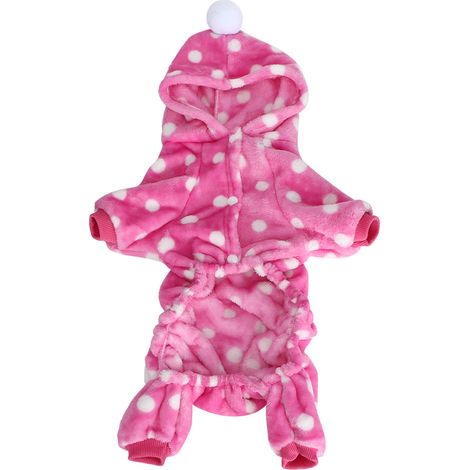 Combinaison Pour Chien Et Chat - Vêtement D'hiver En Flanelle Douce - Pyjama Chaud Avec Fermeture À Boucle - Taille Unique (1/5)
