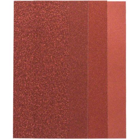 Set di fogli abrasivi per levigatrici orbitale, 25 pezzi, senza fori, 93 x 230 mm, 60-240 (1/2)