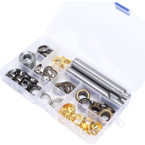 Ensemble d'outils à rivets métalliques électroplaqués de grande taille (12 mm) pour l'artisanat, la décoration et les équipements de bureau (1/5)