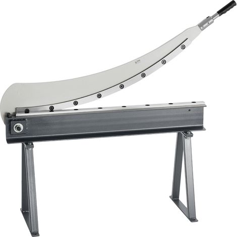 Mophorn Cesoia a ghigliottina manuale, taglierina da banco con larghezza del letto di 1000 mm, ideale per la lavorazione di lamiere. Realizzata in materiale Q235, offre precisione e stabilità