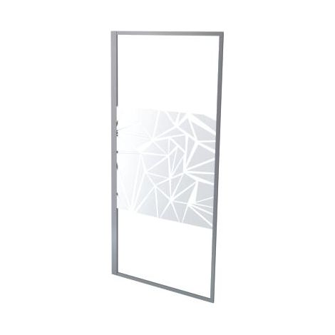 Ondee – Paroi latérale EKLA 90x185cm – Verre trempé 6mm – Traitement anticalcaire – Profilé aluminium chromé ajustable