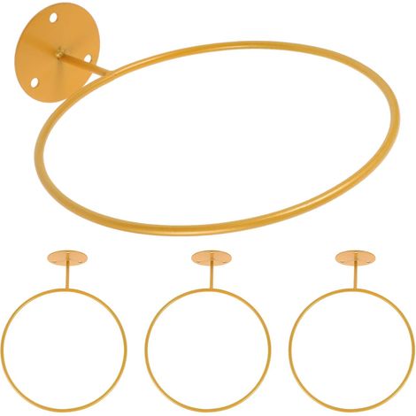 Support Mural pour Ballons - Lot de 4 - Acier Doré - Rangement Sans Bavures - Maison et Bureau - Design Élégant (1/5)