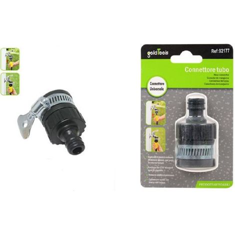 TRADE SHOP - Adattatore Per Rubinetto Senza Filettatura Con Morsetto Innesto Rapido 92177 - (1/2)