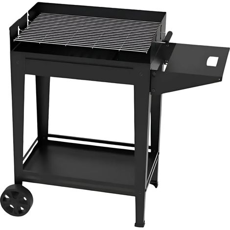 Barbecue a Carbone da Esterno con Griglia Regolabile in Acciaio Cromato