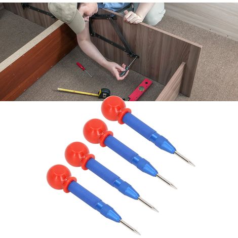 Ein Satz von 4 automatischen Drucktastern mit Kappen und blauer Mittelmarkierung (1/5)
