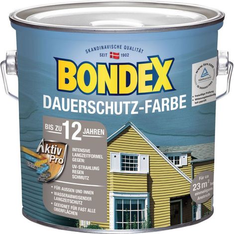 Bondex Dauerschutz-Holzfarbe Schneeweiß 2,50 l - 329891 (1/4)