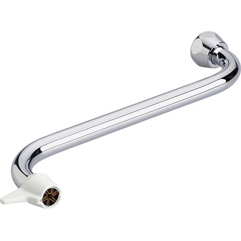 IS Rohrauslauf Spezialarmaturen, 200mm, mit Handschutz, Chrom