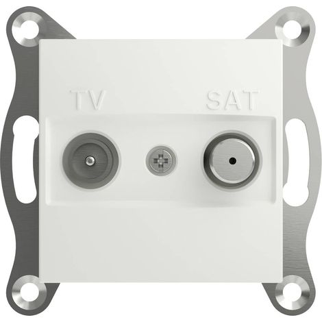 Schneider Electric Presa passante TV-SAT Asfora Bianco (RAL 9003) EPH3470321D 1 pz. (1/5)