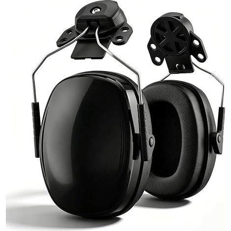 GARRYFIZH Casque de sécurité antibruit avec protection auditive intégrée pour chantiers de construction, exploitation forestière, coupe et ponçage (1/5)