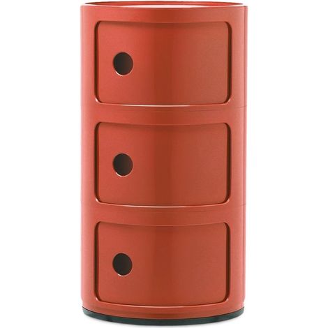 Componibile a 3 elementi in ABS a base tonda Orange Kartell 04967AM (1/2)