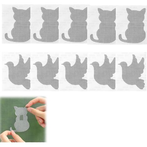 20 Patchs Réparation Moustiquaire Anti-Chat & Oiseaux, Ruban Adhésif pour Moustiquaire Fenêtre et Balcon - Fibre de Verre Résistante aux Griffures et Intempéries, Facile à Coller Sans Outil (1/5)