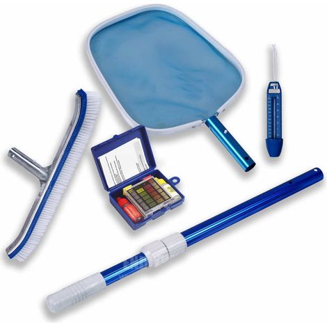 Kit di pulizia per piscine completo di kit analisi acqua