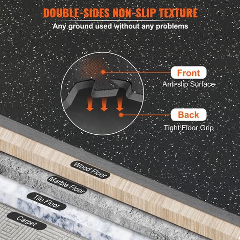 25 dalles de sport 12,70 mm, 60,96 x 60,96 cm, mousse EVA et caoutchouc, clipsables, 9,29 m², tapis puzzle antidérapant pour salle, garage, cave (1/5)