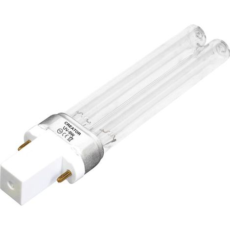 Ampoule UV rapide, lampe de stérilisation UV, lampe de rechange UVC pour aquarium, 9 W, G23 (1/5)