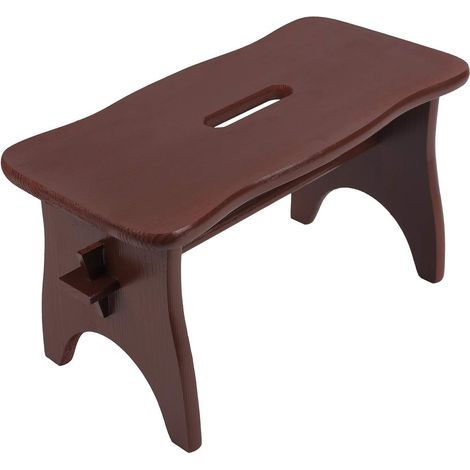 Repose Pied Marchepied en Bois Brun 38 x 19 x 21 cm (1/5)