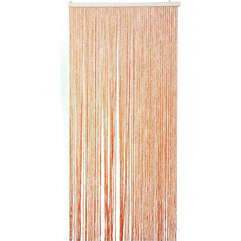 Tenda Gabriela a Pannello con striscioline per porte e porta finestra ideale come divisorio e schermo anti mosche in 3 misure e 3 colori Arancione - 120x220