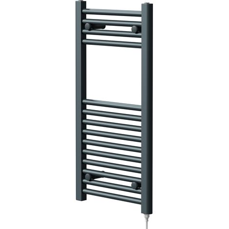 Pizarro Anthracite 800mm x 400mm Straight Electric Heated Towel Rail (1/5)