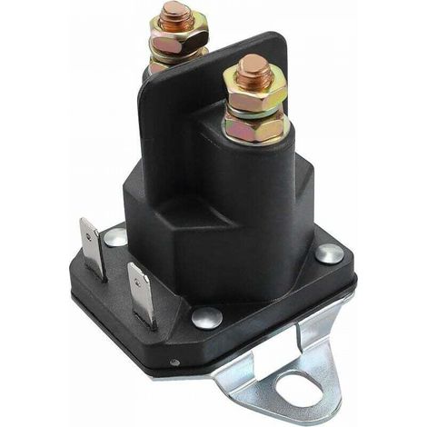Relais de Solénoïde de Démarreur 12V 4 Broches Contacteur 12 volts 762-1261-211-51, Convient pour Tondeuse à Gazon, Motoneige, Voiturette de Golf et Tracteur de Pelouse, etc. (1/4)