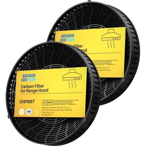 2x Filtre à charbon actif, Rond, Diamètre 172mm, Pour hotte AEG, Electrolux, Elica (1/5)