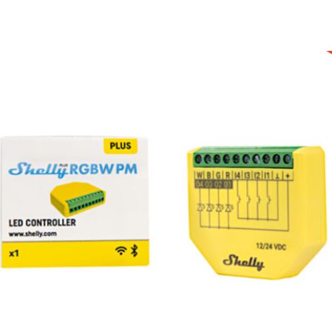 Controlador Led Rgbw 12v/24v Shelly Plus-rgbw-pm Sh-plus-rgbw-pm