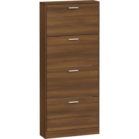 Scarpiera scarpiera mobile portaoggetti ingresso corridoio soggiorno 59 x 17 x 150 cm multistrato marrone 020021632