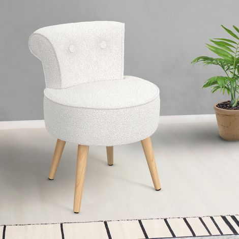 Sillón CRAPAUD de rizo blanco (1/5)