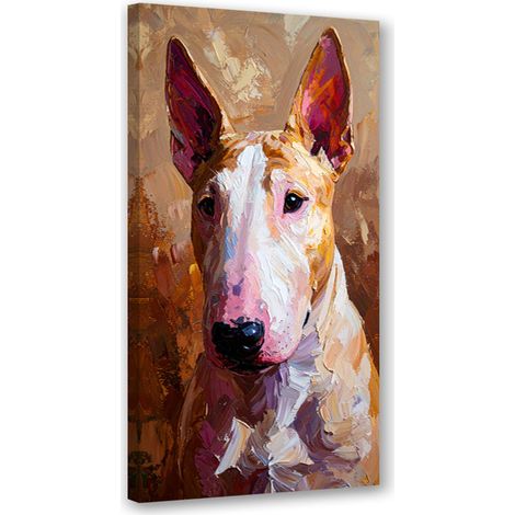 Tableau déco Chien Bulldog Animal Beige 50x100 (1/4)