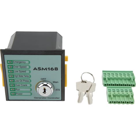 ASM168 Module de contrôle automatique pour générateur diesel, alarme 60‑300V AC, arrêt automatique. (1/5)