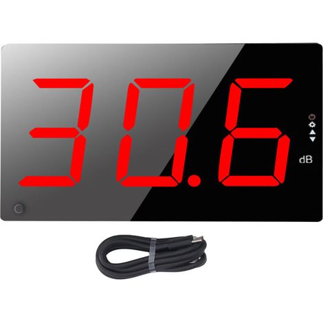 Eosnow Digital Sound Level Meter 3 Inch Large LCD Screen 30-130 dB Wall Mounted Range Murned Decibel with Audible Alarm (1/5)