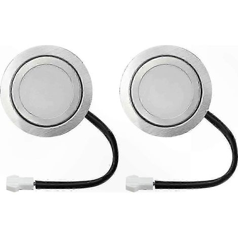 Lumière de cuisinière LED blanc brillant, 12V DC 2W ampoule encastrée avec douille EL, lot de 2 pour placard et hotte, éclairage de cuisine. (1/5)