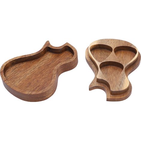 Étui à médiators en bois massif, coffret de rangement pour guitariste, accessoire instrument, cadeau idéal musicien, boîte de stockage solide. (1/5)