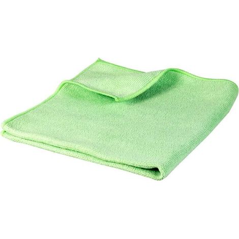 Lavette Microfibre Bouclee Verte 40x40 cm 250g/m2 - Nettoyage Professionnel Sec ou Humide - Reutilisable Lavable Machine