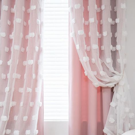Rideau occultant court pour chambre d'enfant fille