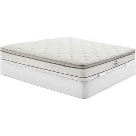 Set 180 x 200 cm rete contenitore bianco + materasso a molle insacchettate 7 zone accoglienza TPE sp.28cm - ONEBIA di PALACIO