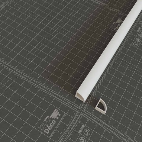 Mon Marché Déco – Quart de rond PVC 2,60 m – Finition blanche – Lot de 5 – Pour dissimuler imperfections et protéger contre humidité