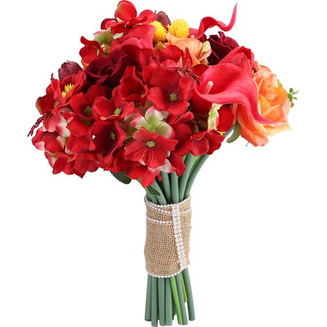 Bouquet de fleurs artificielles pour mariage, bouquet de mariée, décoration intérieure, articles de mariage (1/4)