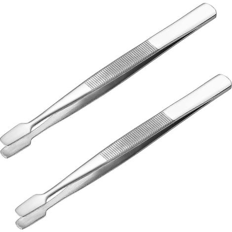 2 pinces à timbres pour collectionneurs de timbres (argent) (1/5)