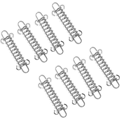8 ressorts de tension en acier inoxydable, accessoires de fixation de voile d'ombrage, attaches à œillets pour tentes (1/4)