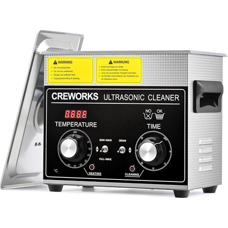 3L Nettoyeur à Ultrasons Professionnel丨Puissance 120W丨Chauffage 100W丨Minuterie 1-30min丨Mode Dégazage et Mode Doux, Bac à Ultrasons Commercial Machine de Nettoyage Ultrasonique (1/5)