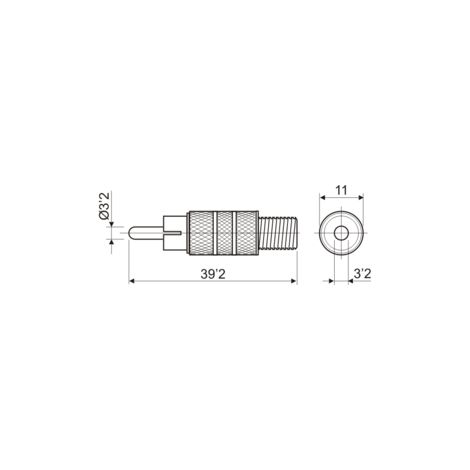 Adaptador F Hembra A RCA Macho Metalico (1/2)