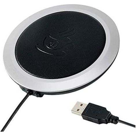 QORVA-Chauffe Tasse USB, Chauffe Tasse de Café Chauffante Dessous de Verres pour Chauffe-Café Ustensiles pour Bar Bureau Maison (1/5)