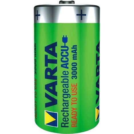 2 batterie Varta D R20 da 3000 mAh NiMH 1,2 V