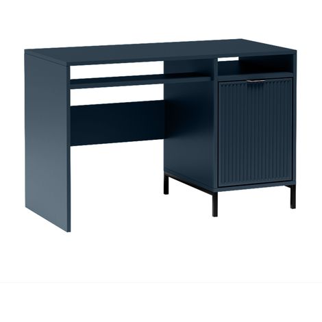AX LIVING Stauraum Schreibtisch Blau – Berlinette 12 120 x 58 cm