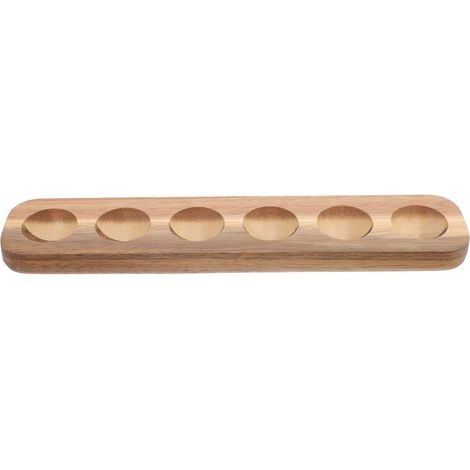 Plateau à œufs en bois, porte-œufs de poule, plateau à œufs de bureau pour la maison-32.00X7.00X2.20CM-As Shown