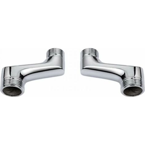 Grifería de ducha angular, reductor angular de latón, brazo giratorio ajustable, grifería de pared angular, grifería descentrada de 1/2" y 3/4".