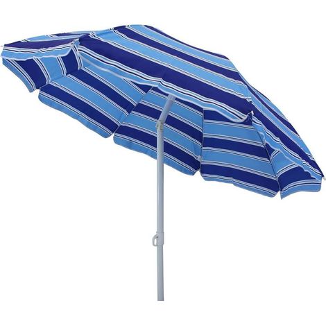 Ombrellone da spiaggia tondo Ø180 cm con palo in acciaio e telo in poliestere Casual Color
